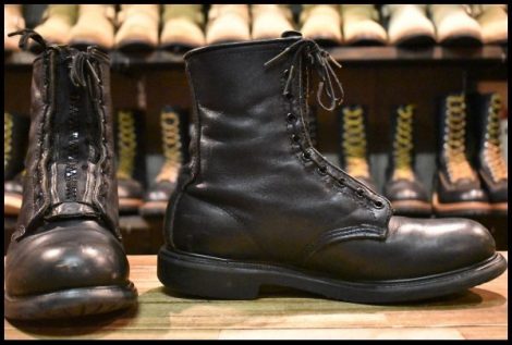 【9.5D 良品 PT91プリントPR】レッドウィング 4473 ファイヤーマン ジッパー付き ブラック 黒 編み上げ ブーツ redwing HOPESMORE