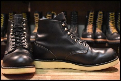 【8.5D 良品 羽タグ 99年】レッドウィング 8165 アイリッシュセッター 黒 ブラッククローム プレーントゥ ブーツ redwing HOPESMORE
