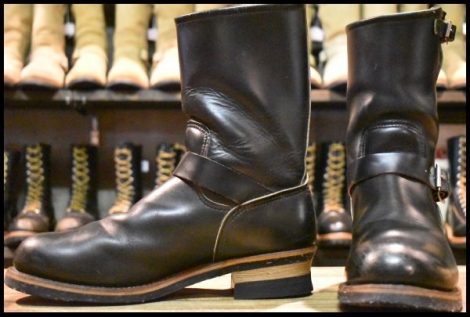 【10D 良品 PT91刺繍 98年】レッドウィング 2268 エンジニア ブラッククローム スチールトゥ プルオン ブーツ redwing HOPESMORE