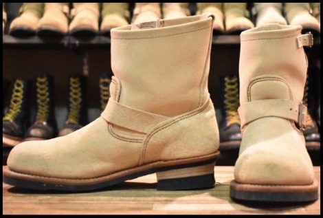 【8.5D 良品 13年】レッドウィング 2965 ショート スエードエンジニア ホーソーンアビレーンラフアウト プルオン ブーツ redwing HOPESMORE