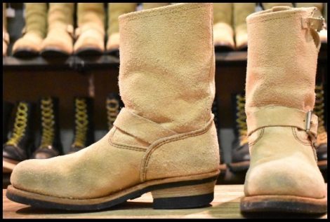 【8D 良品 08年】レッドウィング 8268 スエード エンジニア ホーソーンアビレーンラフアウト スチールトゥ ブーツ redwing HOPESMORE