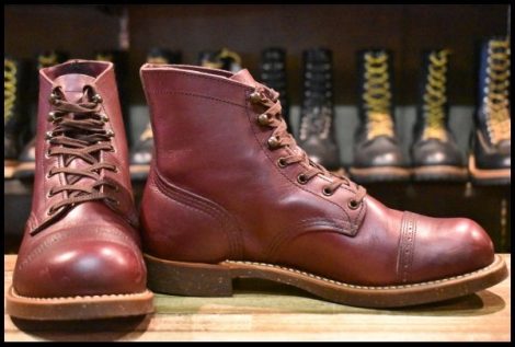 【8D 箱付 美品 13年】レッドウィング 8012 アイアンレンジ マンソン バーガンディ セトラー キャップトゥブーツ redwing HOPESMORE