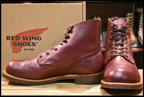 【8D 箱付 美品 13年】レッドウィング 8012 アイアンレンジ マンソン バーガンディ セトラー キャップトゥブーツ redwing HOPESMORE