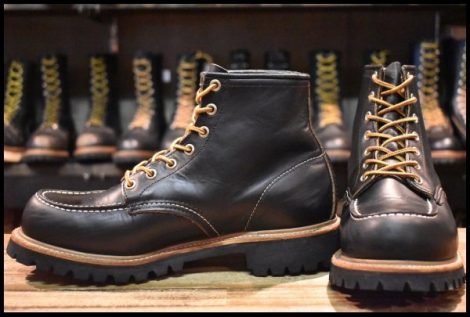 【8E 美品 犬タグ 98年】レッドウィング 8176 ビブラム アイリッシュセッター 黒 ブラッククローム モックトゥ ブーツ redwing HOPESMORE