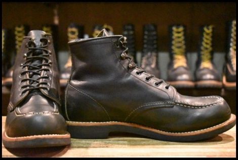 【8D 箱付 良品 12年】レッドウィング 9213 モックトゥ 黒 ブラック オイルドレザー モックトゥ ブーツ redwing HOPESMORE