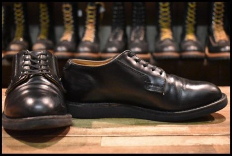 【6D 良品 21年】レッドウィング 101 ポストマン シューズ 黒 ブラック シャパラル 短靴 レースアップ ブーツ redwing HOPESMORE
