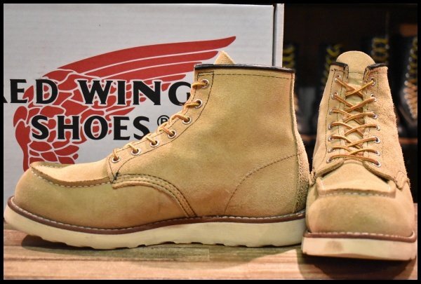 【8.5E 箱付 良品 犬タグ復刻 20年】レッドウィング 8173 スエード アイリッシュセッター ラフアウト モックトゥ ブーツ redwing HOPESMORE