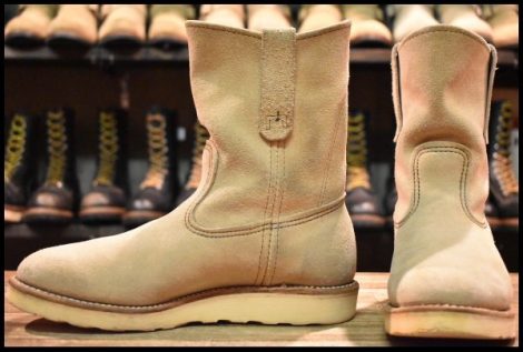 【6.5E 良品 07年】レッドウィング 8168 スエード ペコス ホーソーン アビレーン ラフアウト ベージュ ブーツ redwing pecos HOPESMORE