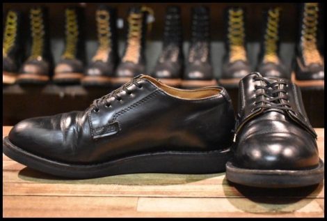 【6D 良品 21年】レッドウィング 101 ポストマン シューズ 黒 ブラック シャパラル 短靴 レースアップ ブーツ redwing HOPESMORE