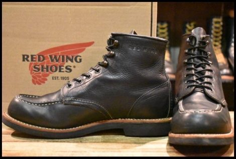 【8D 箱付 良品 12年】レッドウィング 9213 モックトゥ 黒 ブラック オイルドレザー モックトゥ ブーツ redwing HOPESMORE