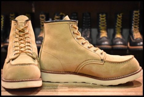 【8.5E 箱付 良品 犬タグ復刻 20年】レッドウィング 8173 スエード アイリッシュセッター ラフアウト モックトゥ ブーツ redwing HOPESMORE