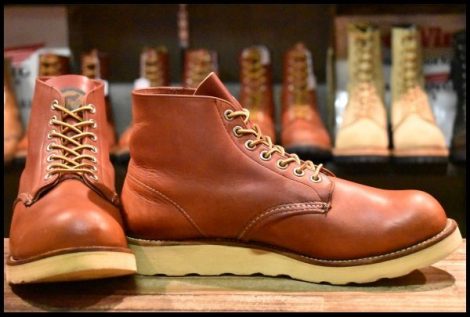 【8D 箱付 良品 半円犬タグ 98年】レッドウィング 8166 アイリッシュセッター 赤茶 オロラセット プレーントゥ ブーツ redwing HOPESMORE