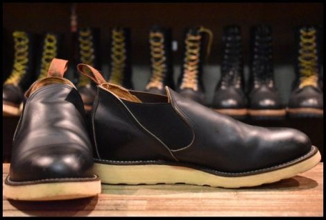 【8.5E 良品 90’S】レッドウィング 8142 ロメオ サイドゴア 黒 ブラッククローム ローカット 短靴 ブーツ redwing HOPESMORE