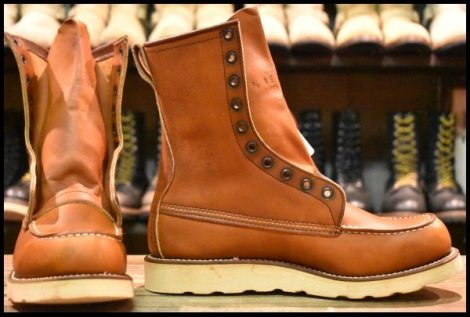 【8E 箱付 DEAD 犬刻印 96年】レッドウィング 877 ロング アイリッシュセッター 赤茶 オロイジナル 編み上げ ブーツ redwing HOPESMORE