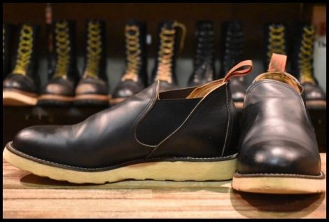 【8.5E 良品 90’S】レッドウィング 8142 ロメオ サイドゴア 黒 ブラッククローム ローカット 短靴 ブーツ redwing HOPESMORE