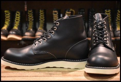 【8D 美品 25年】レッドウィング 8165 アイリッシュセッター 黒 ブラッククローム プレーントゥ 編み上げ ブーツ redwing HOPESMORE