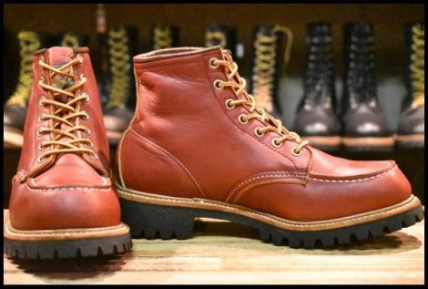 【7E 箱付 美品 半円犬タグ 98年】レッドウィング 8175 ビブラム アイリッシュセッター 赤茶 モックトゥ ブーツ redwing HOPESMORE