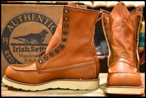 【8E 箱付 DEAD 犬刻印 96年】レッドウィング 877 ロング アイリッシュセッター 赤茶 オロイジナル 編み上げ ブーツ redwing HOPESMORE