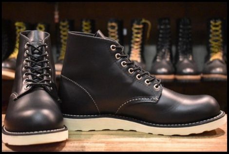 【8D 美品 25年】レッドウィング 8165 アイリッシュセッター 黒 ブラッククローム プレーントゥ 編み上げ ブーツ redwing HOPESMORE
