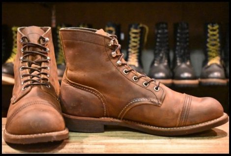 【8.5D 良品 17年】レッドウィング 8085 アイアンレンジャー カッパーラフ＆タフ アイアンレンジ 編み上げ ブーツ redwing HOPESMORE