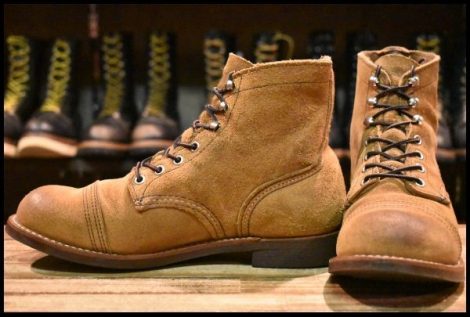 【7.5D 良品 22年】レッドウィング 8083 アイアンレンジ ミュールスキナー ラフアウト 茶 ブラウン 8113 ブーツ redwing HOPESMORE