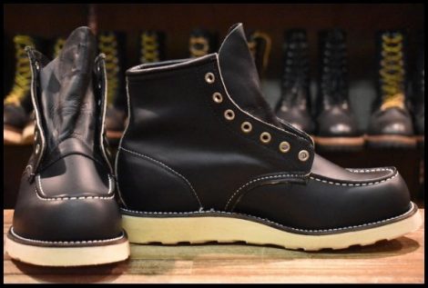 【7.5E DEAD 犬タグ 98年】レッドウィング 8179 アイリッシュセッター 黒 ブラッククローム モックトゥ ブーツ redwing HOPESMORE