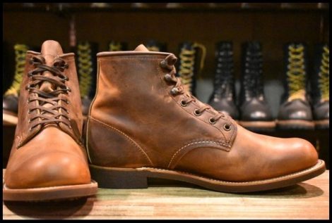 【10D 美品 24年】レッドウィング 3343 ブラックスミス 茶 カッパーラフ＆タフ プレーントゥ レースアップ ブーツ redwing HOPESMORE
