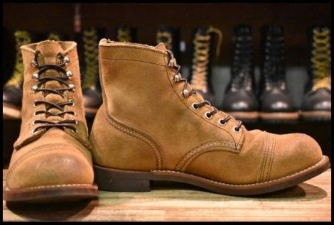 【7.5D 良品 22年】レッドウィング 8083 アイアンレンジ ミュールスキナー ラフアウト 茶 ブラウン 8113 ブーツ redwing HOPESMORE