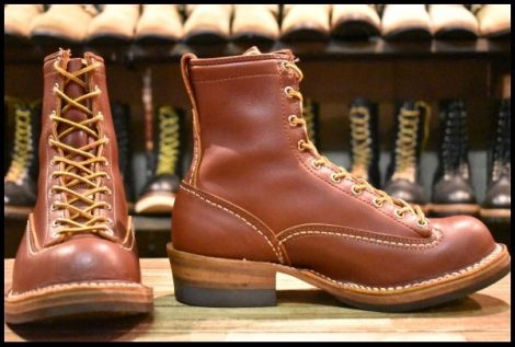 【7.5E 美品 00年】WESCO ウエスコ カスタムジョブマスターLTT レッドウッド 赤茶 ビブラム705 レースアップ ブーツ HOPESMORE