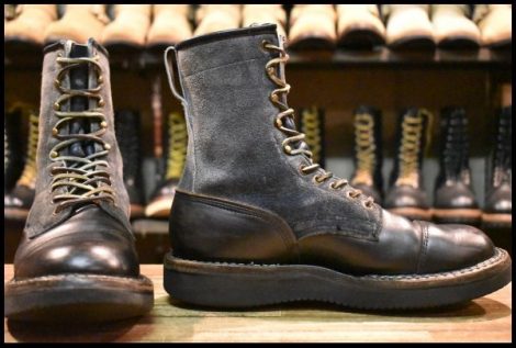 【7.5D 良品】WHITE’S ホワイツ ノースウエスト ネイビー×ラフアウト ビブラム2021ハーフスリップ ブーツ トゥキャップ HOPESMORE