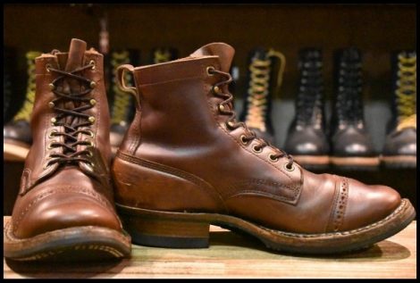 【8.5E 良品】WHITE’S ホワイツ スモークジャンパー ディストレスド 茶 メダリオントゥ ビブラム269シングル ブーツ HOPESMORE