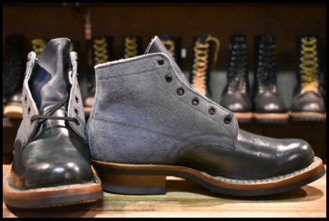 【9E 未使用】WHITE’S ホワイツ セミドレス ネイビークロムエクセル×ラフアウト 紺 ビブラム700シングル 編み上げ ブーツ HOPESMORE