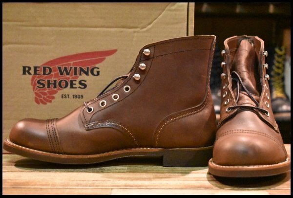 【7.5D 箱付 未使用 22年】レッドウィング 8111 アイアンレンジャー アンバー ハーネス キャップトゥ ブラウン ブーツ redwing HOPESMORE