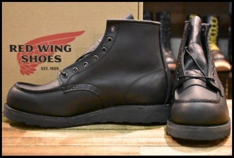 【8.5D 箱付 未使用 24年】レッドウィング 8074 アイリッシュセッター 黒 ブラックハーネス モックトゥ 編み上げ ブーツ redwing HOPESMORE