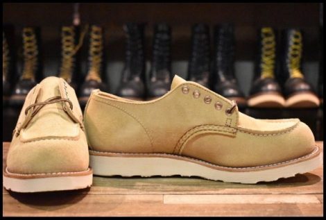 【9.5D 箱付 未使用 24年】レッドウィング 8079 オックスフォード ホーソーンアビレーンラフアウト ベージュ ブーツ redwing HOPESMORE