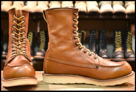 【8D 良品 08年】レッドウィング 877 ロング アイリッシュセッター 茶 オロイジナル 編み上げ レースアップ ブーツ redwing HOPESMORE