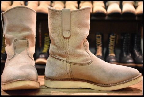 【8.5E 良品 10年】レッドウィング 8168 スエード ペコス ホーソーン アビレーン ラフアウト プルオン ブーツ redwing pecos HOPESMORE