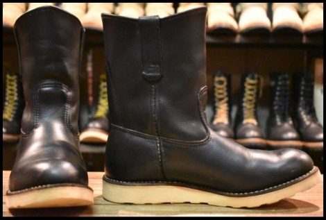 【7.5E 良品 08年】レッドウィング 8169 ペコス 黒 ブラッククローム プルオン クッションソール ブーツ redwing pecos HOPESMORE