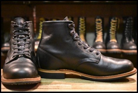 【7.5D 箱付 良品 24年】レッドウィング 9423 ベックマン 黒 ブラック エクスカリバー プレーントゥ 9414 9014 ブーツ redwing HOPESMORE