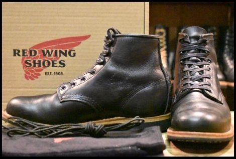 【7.5D 箱付 良品 24年】レッドウィング 9423 ベックマン 黒 ブラック エクスカリバー プレーントゥ 9414 9014 ブーツ redwing HOPESMORE