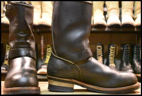 【8.5D 良品 PT91刺繍】レッドウィング 2268 エンジニア 黒 ブラッククローム スチールトゥ ブーツ redwing HOPESMORE