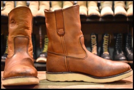 【7E 中古 緑犬タグ 犬刻印 97年】レッドウィング 866 ペコス 茶 オロイジナル ブラウン プルオン ブーツ redwing pecos HOPESMORE