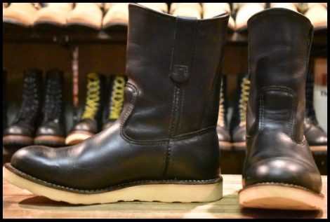 【7.5E 良品 08年】レッドウィング 8169 ペコス 黒 ブラッククローム プルオン クッションソール ブーツ redwing pecos HOPESMORE