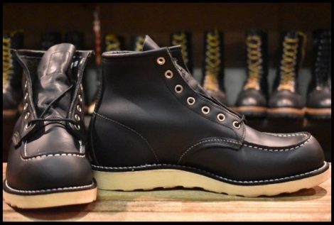 【8E 箱付 未使用 11年】レッドウィング 8179 アイリッシュセッター 黒 ブラッククローム モックトゥ 8130 ブーツ redwing HOPESMORE