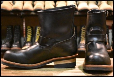 【8D 美品 14年】レッドウィング 2976 ショート エンジニア 黒 ブラック クローム スチールトゥ ブーツ redwing HOPESMORE