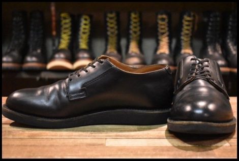 【8D 良品 19年】レッドウィング 101 ポストマン シューズ 黒 ブラック シャパラル 短靴 レースアップ ブーツ redwing HOPESMORE