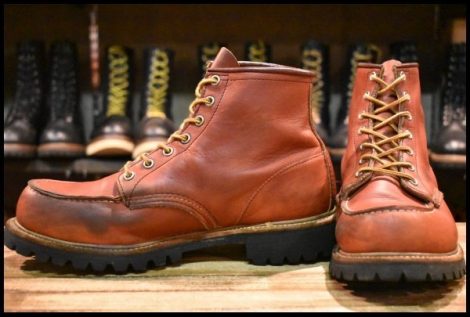 【9.5E 良品 犬タグ】レッドウィング 8175 アイリッシュセッター 赤茶 オロラセット モック 編み上げ 875 ブーツ redwing HOPESMORE