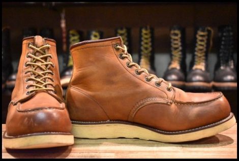 【9E 良品 羽タグ】レッドウィング 875 アイリッシュセッター 茶 オロイジナル モックトゥ 編み上げ ブーツ redwing HOPESMORE