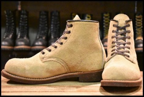 【7.5D 美品 15年】レッドウィング 2960 ブラックスミス スエード キャメル ララミー プレーントゥ 編み上げ ブーツ redwing HOPESMORE