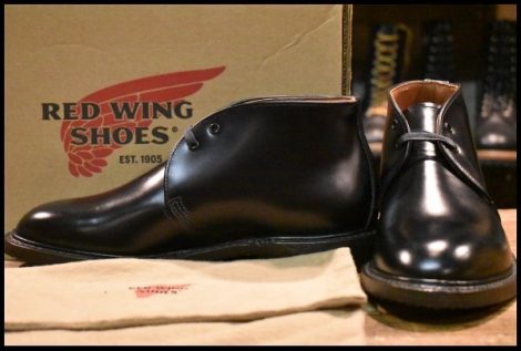 【7.5D 未使用 19年】レッドウィング 9096 キャバリー チャッカ ブラック エスカイヤ レースアップ 編み上げ ブーツ redwing HOPESMORE